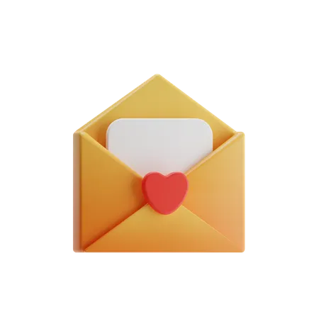 Love Mail  3D Illustration