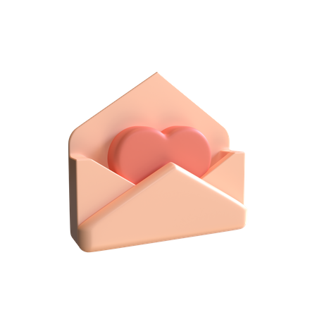 Love Mail 3D Illustration