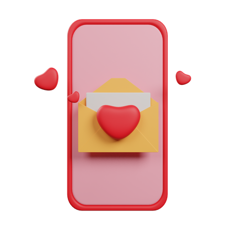 Love Mail 3D Illustration