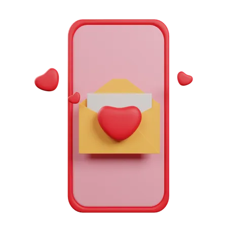 Love Mail  3D Illustration