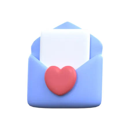 Love mail  3D Icon