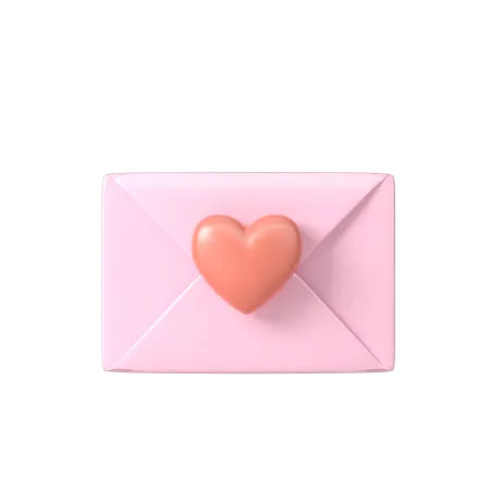 Mail With Love In 3 D Render 3D Illustration