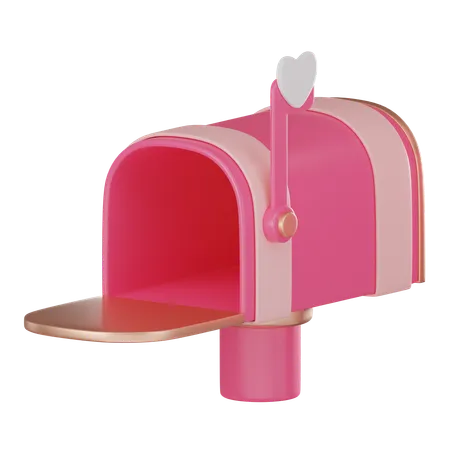 Valentines Day Themed Mailbox Symbol Of Love Communication And Heartfelt Connections Expressing Emotions And Celebrating Special 3 D Render Illustration 3D Icon