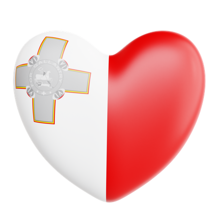 Love Malta  3D Icon