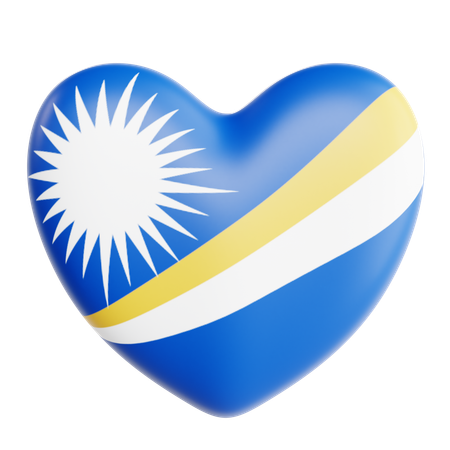 Love Marshall Islands  3D Icon