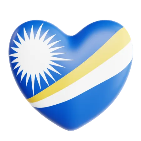 Love Marshall Islands  3D Icon