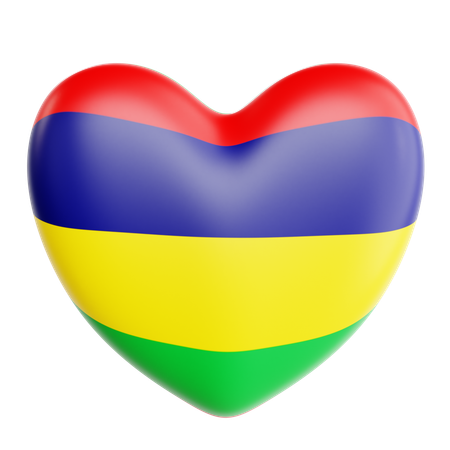 Love Mauritius  3D Icon