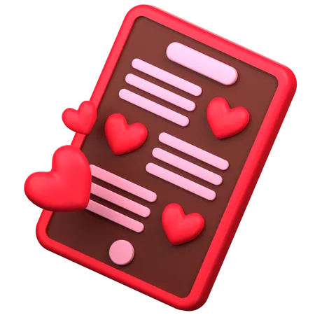 Love Message 3 D Icon Illustration 3D Icon
