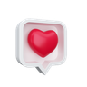 3d love-message logo