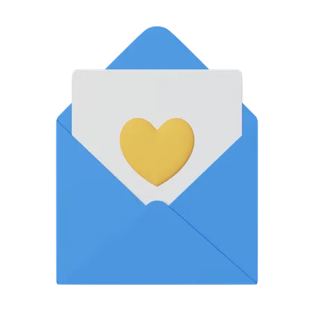 Love message  3D Icon
