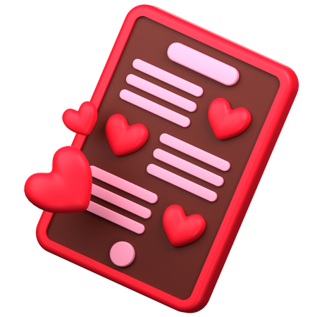 Love Message  3D Icon
