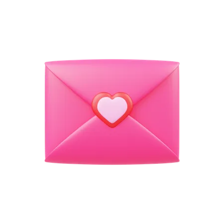 Love Message  3D Illustration