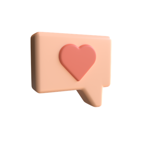 Love Message 3D Illustration