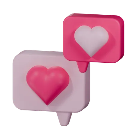 Love messages  3D Icon