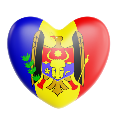 Love Moldova  3D Icon