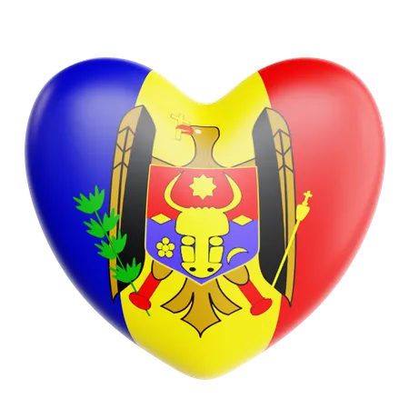 Love Moldova  3D Icon