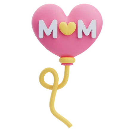 Love Mom Balloon  3D Icon