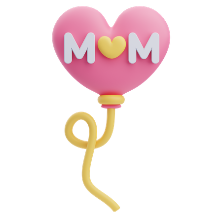 Love Mom Balloon  3D Icon