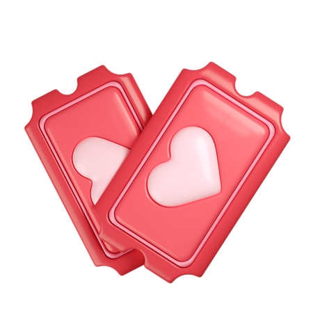 Love Movie Tickets  3D Icon