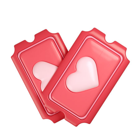 Love Movie Tickets  3D Icon