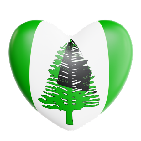 Love Norfolk Island  3D Icon