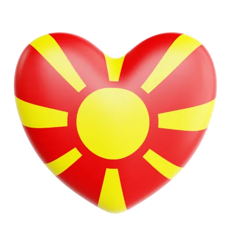 Love North Macedonia  3D Icon