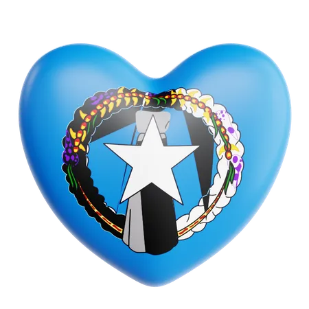 Love Northern Mariana Islands  3D Icon