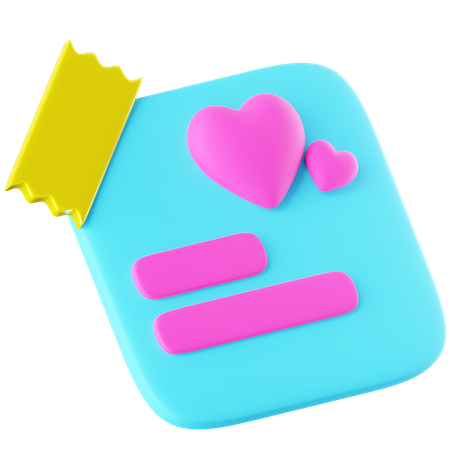 Love Note  3D Icon