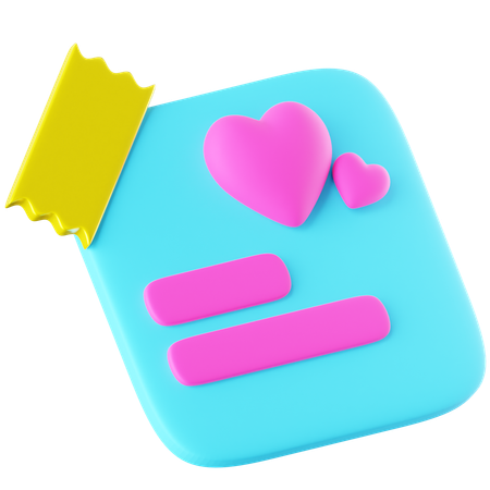 Love Note 3D Icon
