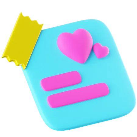 Love Note 3D Icon