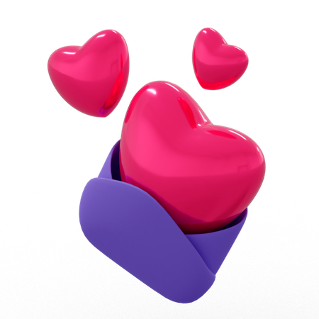 Love notification  3D Icon
