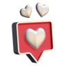 love notification emoji 3d