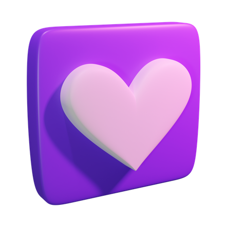 Love Or Like Button  3D Icon
