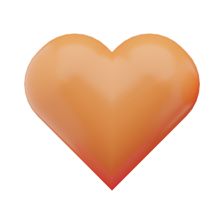 Love Orange  3D Icon