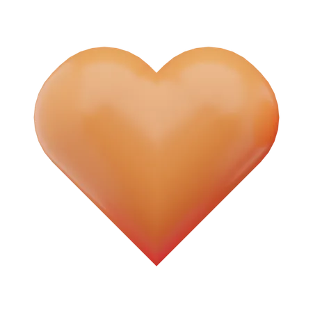 Love Orange  3D Icon