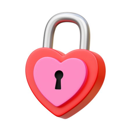 Love Padlock  3D Icon