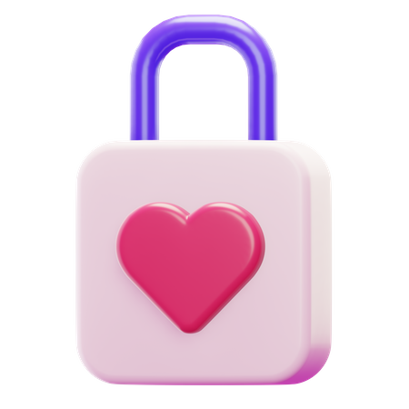 LOVE PADLOCK  3D Icon