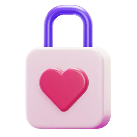 LOVE PADLOCK  3D Icon