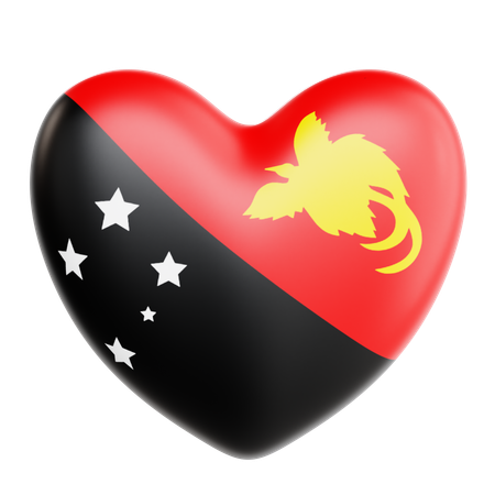 Love Papua New Guinea  3D Icon