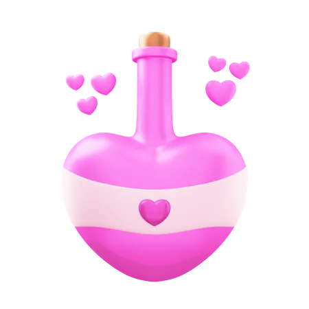 Love Perfume  3D Illustration