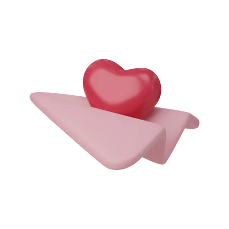 3 D Icon Love Paperplane Icon Set Of Valentines Day And Love Anniversary Valentines Day 3 D Illustration 3 D Element 3 D Rendering Graphic Elements Design Element Icon Design 3D Icon
