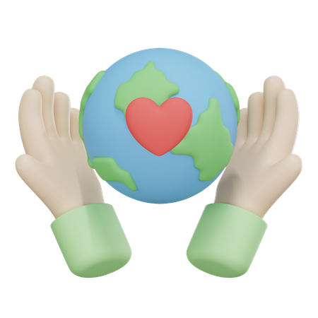 Love Planet  3D Icon