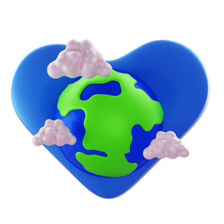 Love Planet Earth  3D Icon
