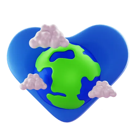 Love Planet Earth  3D Icon