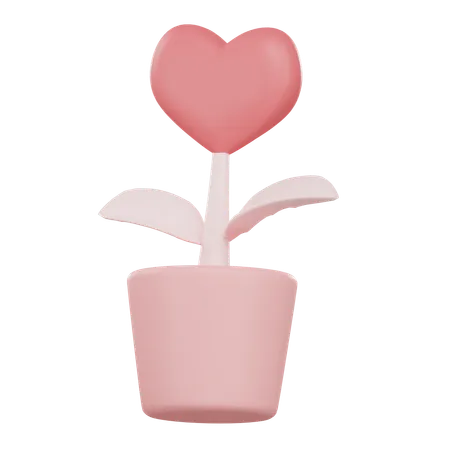Love Plant  3D Icon