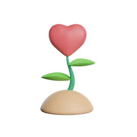 Love Plant  3D Icon