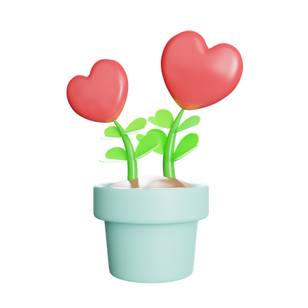 Love Plant  3D Icon
