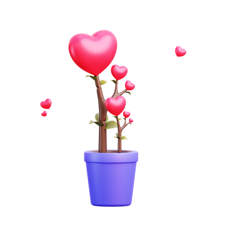 Love plant  3D Illustration