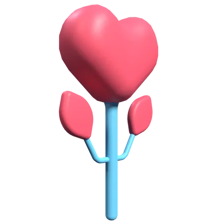 Love Plant  3D Illustration