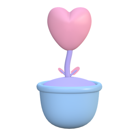 Love plant  3D Illustration